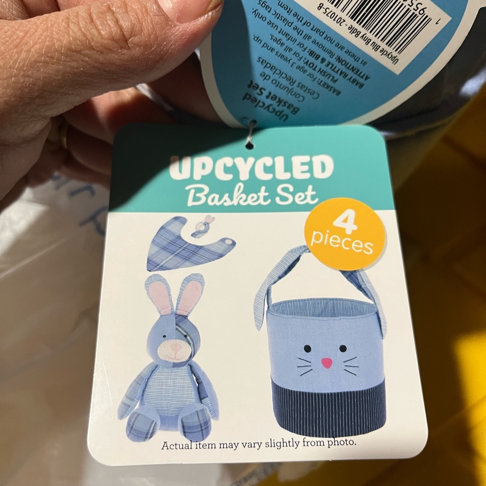 Upcycled Blue Basket Set for Kids